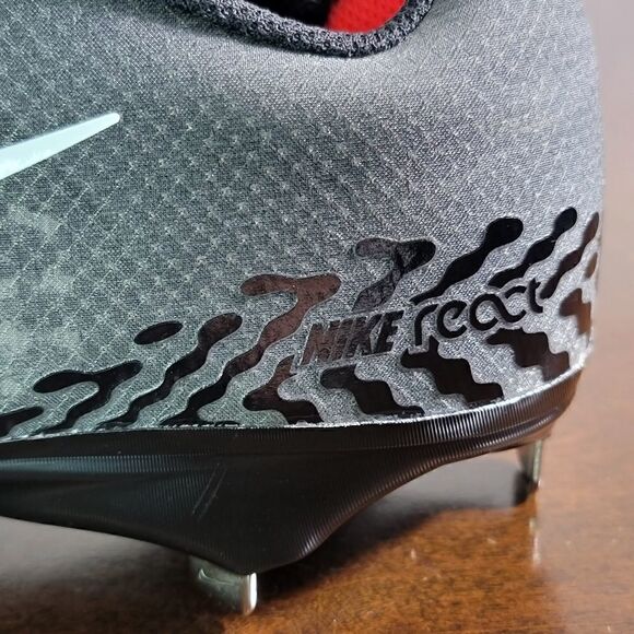 Nike React Vapor Ultrafly 4 Baseball Shoes Cleats Black Grey Women's Size 9.5 - Picture 4 of 15